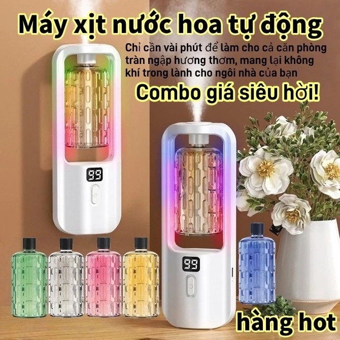 Máy Phun Tinh Dầu Tự Động - Công Nghệ I-on Tỏa Hương Nhanh Cho Phòng Ngủ/Văn Phòng