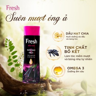 Dầu Gội FRESH Thiên Nhiên Nuôi Dưỡng Tóc Chắc Khoẻ, Mềm Mượt, Bồng Bềnh 180gram