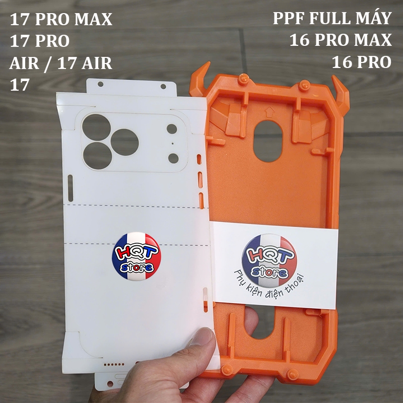 Dán PPF Lưng Viền Full Máy có khung định vị cho IP 17 Pro Max / 17 Pro / Air / 17 / 16 Pro Max 16Pro