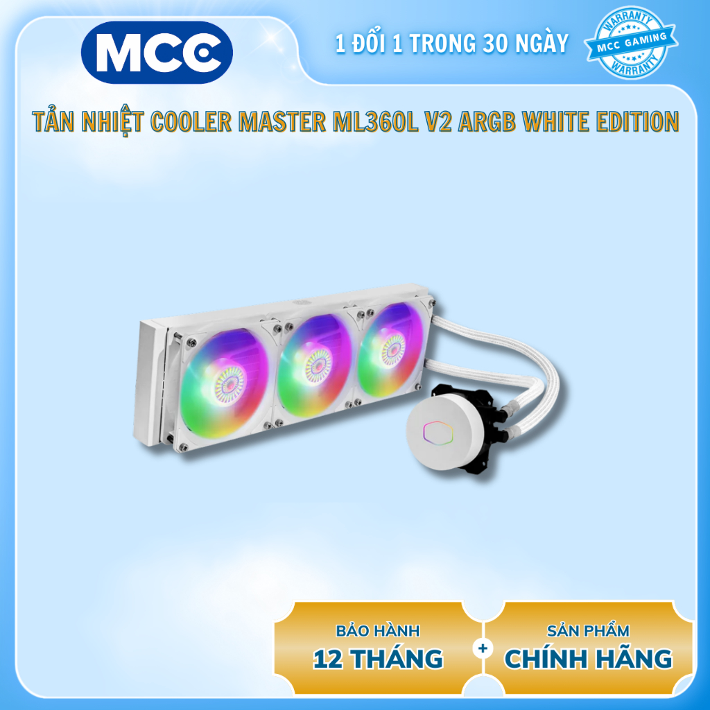 Tản nhiệt AIO Cooler Master MASTERLIQUID ML360L V2 ARGB White Edition