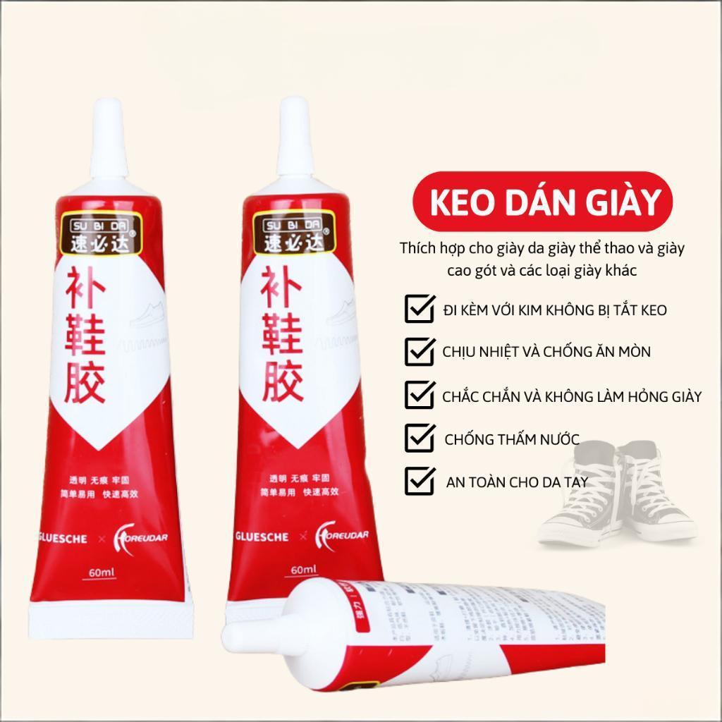 Keo Dán Giày Keo Dán Dép Siêu Dính Siêu Trong Suốt 60ml Chính Hãng Chuyên Dụng Chống Nước Nhanh Khô  An Toàn Cho Da RIN