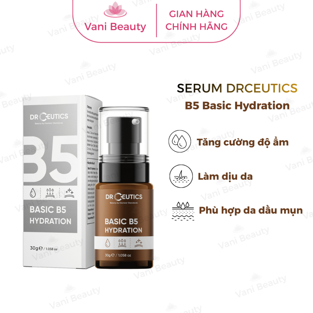 Tinh chất dưỡng Serum B5 DrCeutics Cho Da Dầu Mụn - Serum DrCeutics B5