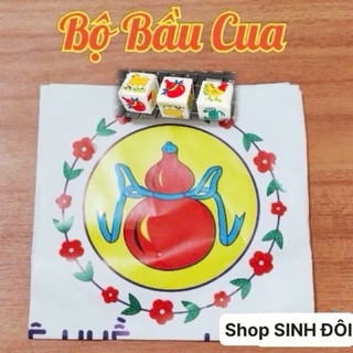 Bộ Cờ Bầu Cua Hột Múp – Bàn giấy,  Xúc Xắc To, bộ cờ giải trí cùng gia đình và ban bè