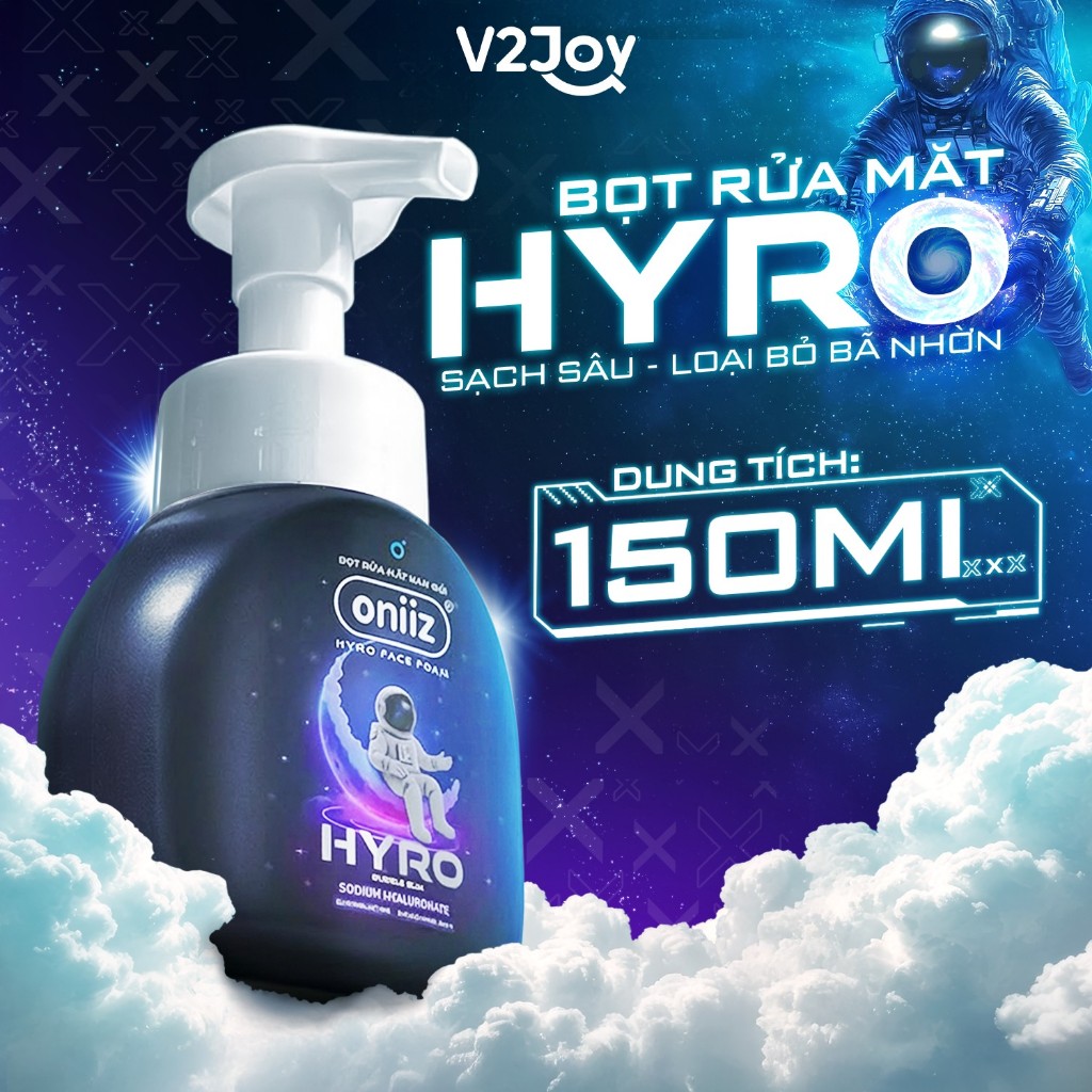 Bọt rửa mặt nam giới Hyro Face Foam Oniiz - Đánh thức làn da, sạch sâu, sảng khoái tức thì 150ml