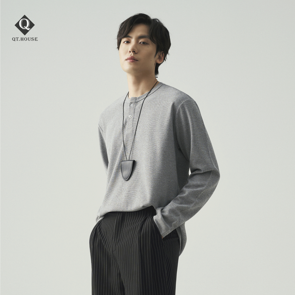 [Xả kho] Áo Thun Nam Dài Tay Cổ Tàu Qthouse Áo Phông Nam Tay Dài Trơn Form Oversize