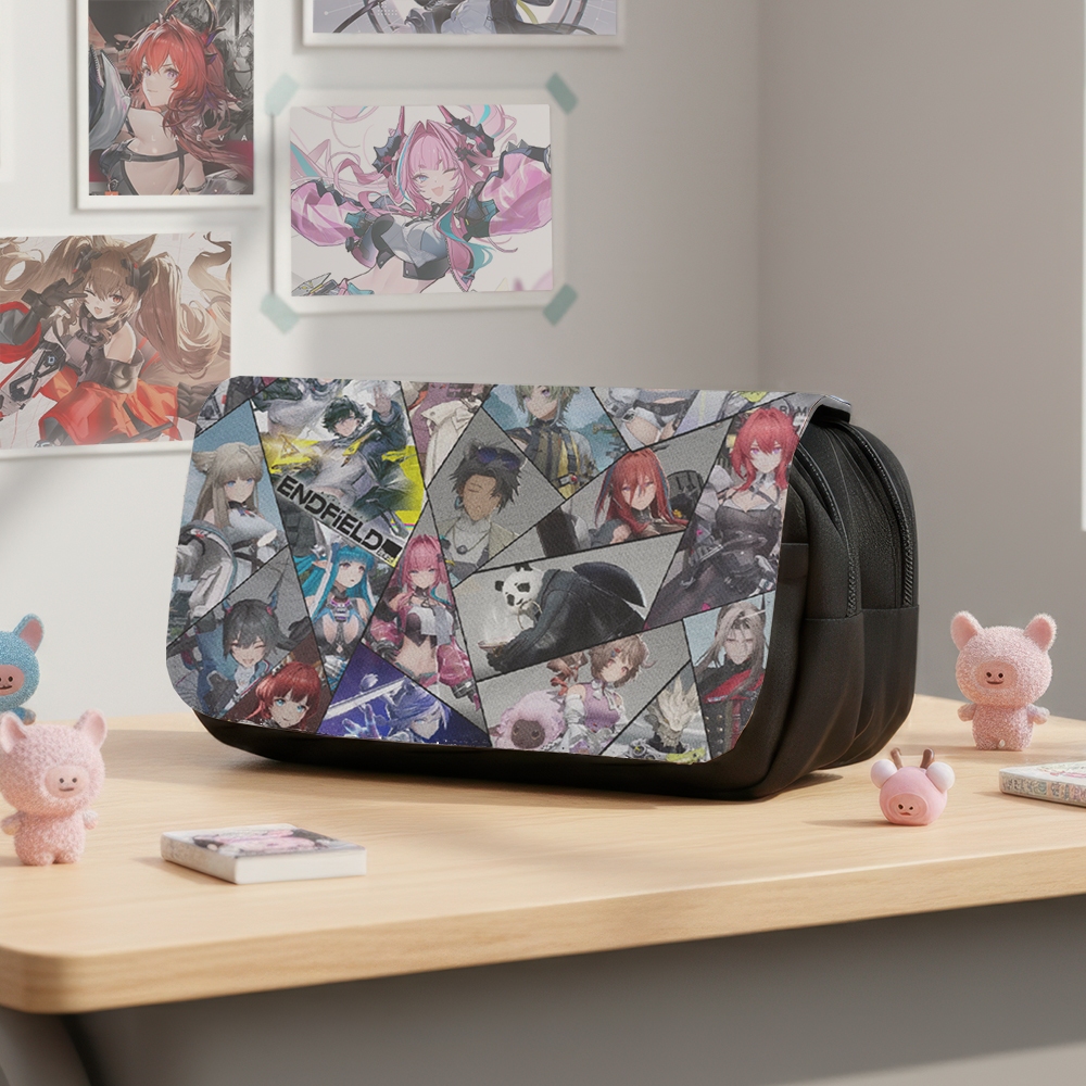 Hộp Bút Arknights: Endfield, Túi Đựng Bút Bằng Vải Hai Lớp Đa Năng Độc Đáo