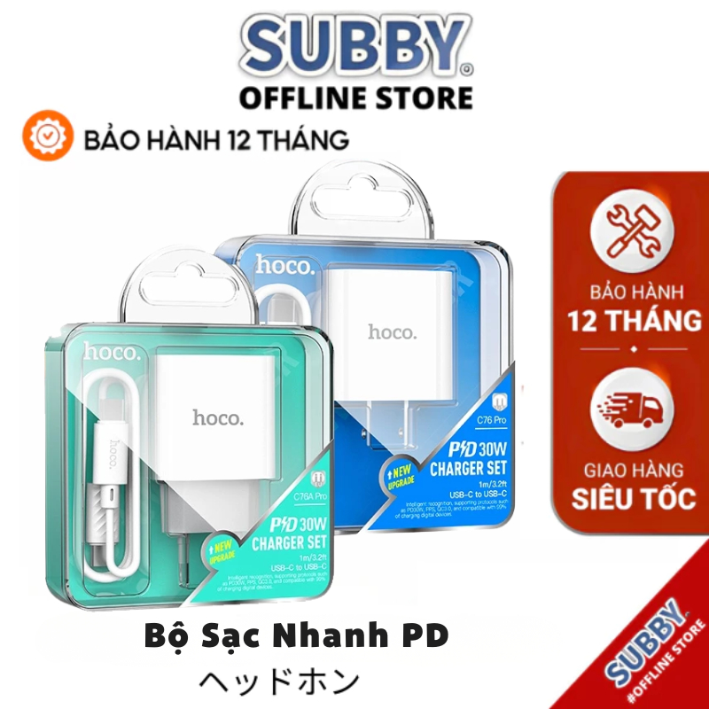 Bộ Sạc Nhanh PD 30W HOCO CHÍNH HÃNG Type-C to L Dùng Cho iPhone 8-14 Pro Plus ProMax An Toàn Bền
