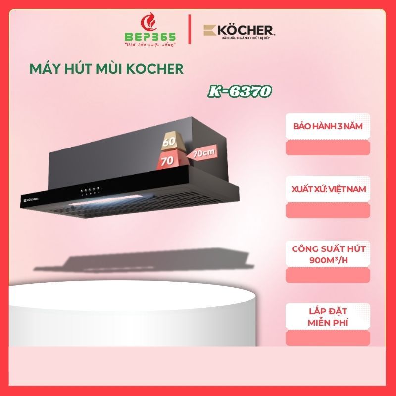 Máy Hút Mùi Âm Tủ Kocher K-6370 – Công Suất Hút Mạnh – Độ Ồn Thấp – Miễn Phí Lắp Đặt