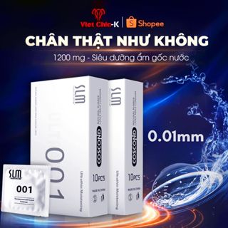 Bao Cao Su Siêu Mỏng 001mm SLM Nhiều Gel Bôi Trơn Mượt Êm Ái Tự Nhiên Đóng Gói Kín Đáo 10 Bcs/ Hôp
