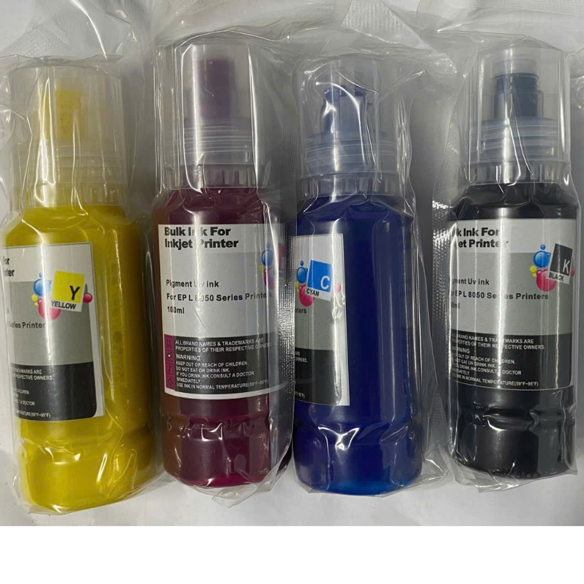 Mực in Pigment UV van đổ mực 1 chiều máy in Epson L18050,L8050,L1250,L1210,L3210,L3250,L4160.v.v.