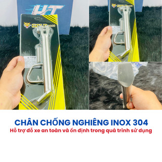 Chân chống nghiêng inox 304 lắp nhiều dòng xe tay ga và xe số thiết kế gọn bền phụ kiện xe máy HT