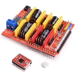 Combo Arduino Uno R3 Dán + Shield Uno R3 + 4 Module A4988 V1