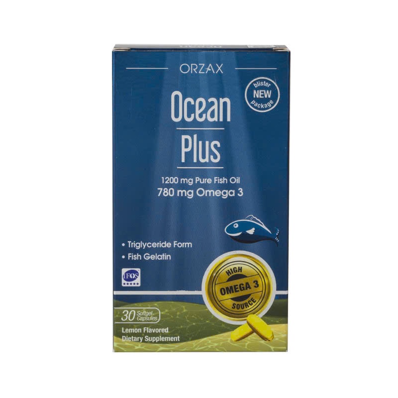 Omega 3 Ocean Plus Tinh Khiết Đậm Đặc ORZAX Nhập Khẩu Châu Âu Giúp Hỗ Trợ Não Bộ, Mắt, Tim Mạch 30 V