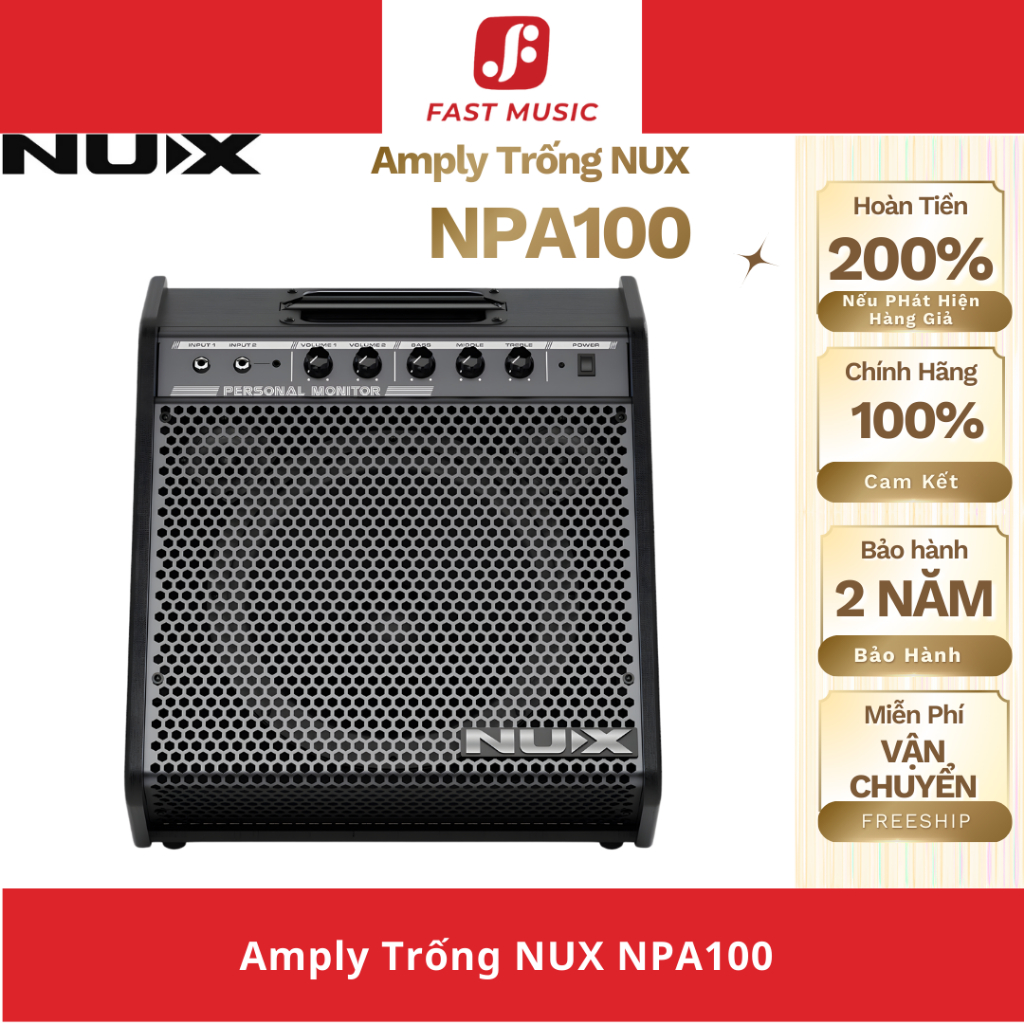 Loa Monitor Chuyên Dụng NUX NPA100 120W  Nhạc Chính Hãng Fastmusic