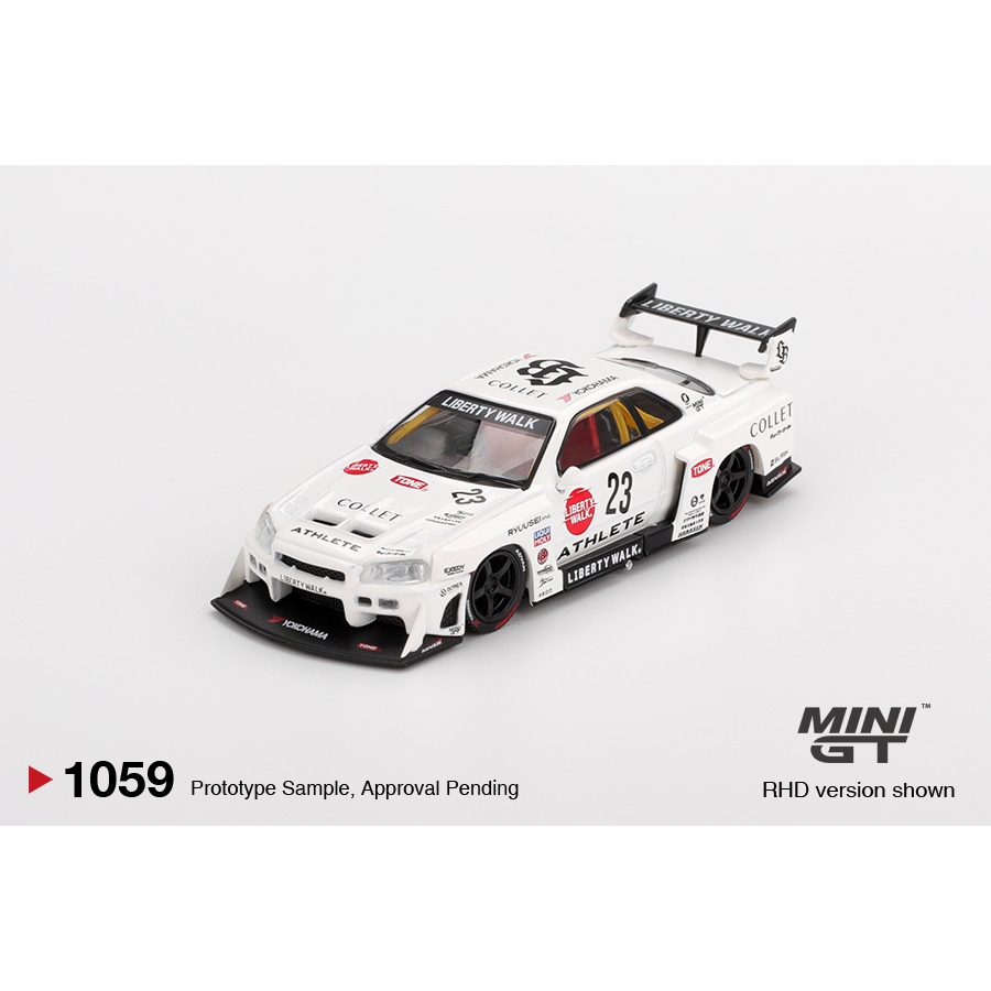 Mini GT 1059 - NISSAN LB ER34 Super Silhouette-ATHLETE/COLLET (Card new)