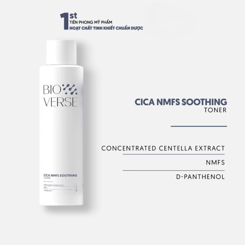 Ảnh 3 của Toner Bioverse Cica NMFS Soothing làm dịu, phục hồi, cấp ẩm cho da.