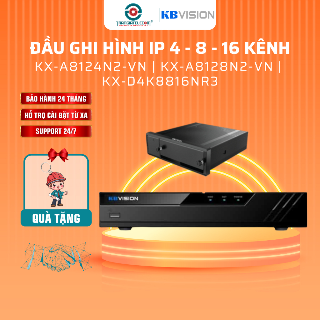 Đầu ghi hình camera IP KBVISION 4 kênh | 8 kênh KX-A8128N2 | 16 kênh - TRANGIATELECOM