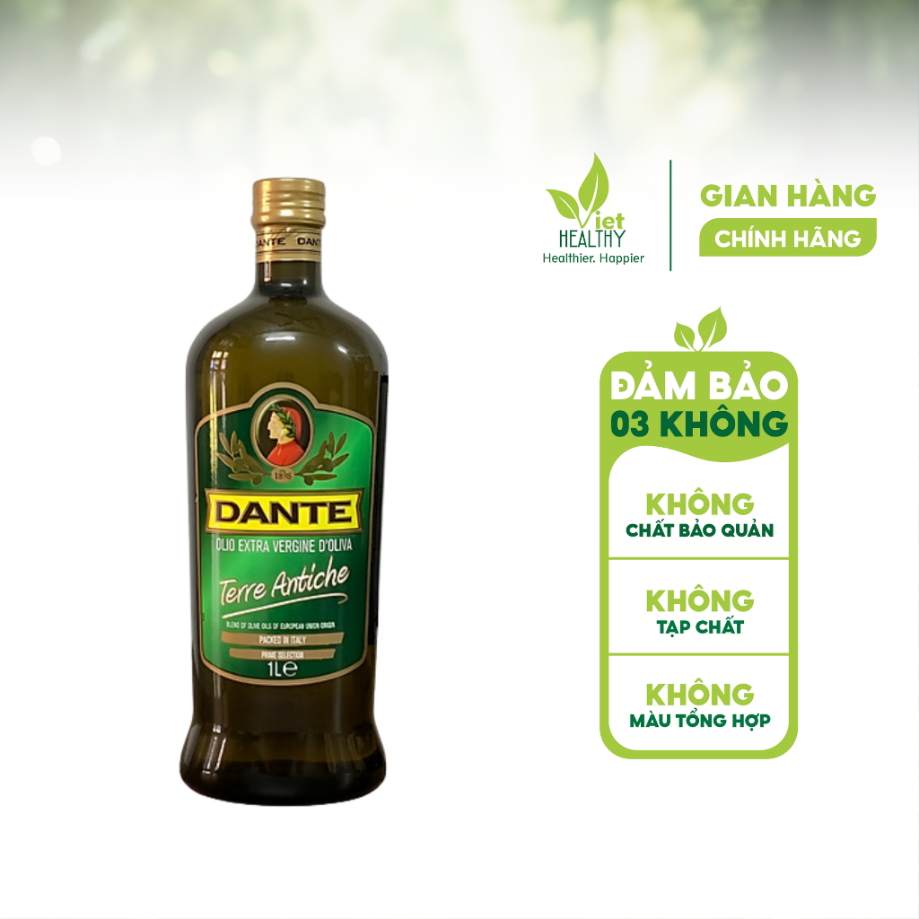 Dầu Olive Extra Virgin Dante 1 Lít - Viet Healthy