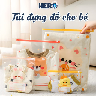Túi Zip Đựng Đồ Đi Sinh Nhiều Kích Thước, Túi Zip Chống Nước Đựng Quần Áo, Bỉm Sữa Cho Bé Dễ Thương