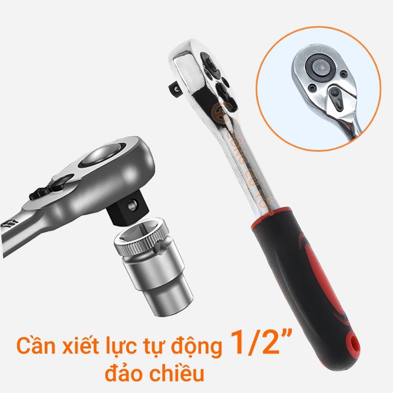 [Top Value] Bộ khẩu Chome hệ 1/2in gồm 12 chi tiết - hàng chính hãng chất lượng cao