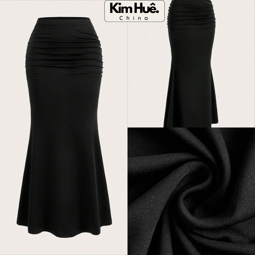 (Oder China) Chân váy dáng dài đuôi loe nhẹ