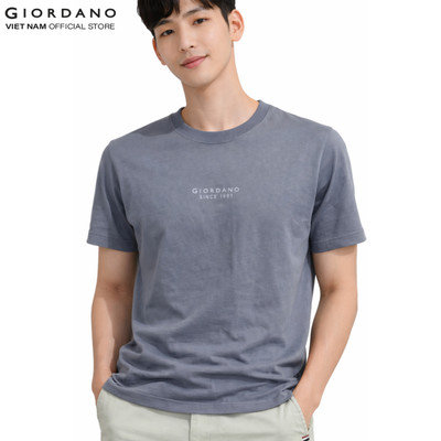 GIORDANO Áo Thun Nam Ngắn Tay In Logo Refined Casual Print Tee 01095264