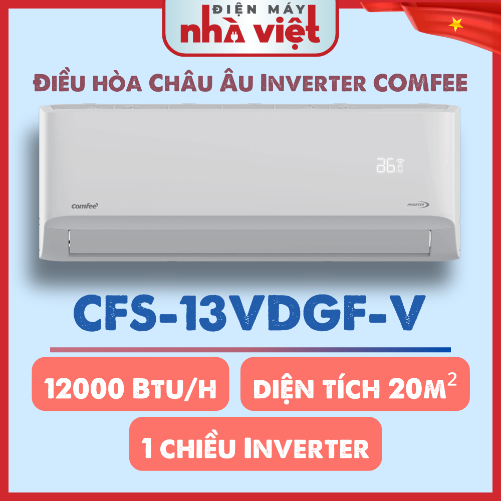 [ CFS-13VDGF-V ] - Điều hòa Inverter COMFEE 1 chiều 12000BTU (Chỉ Giao)