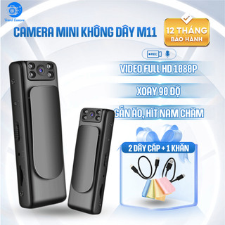Camera Mini M11 Không Dây, Full HD 1080P, Khung Hình 30FPS Máy Quay Phim, Ghi Âm Kẹp Áo