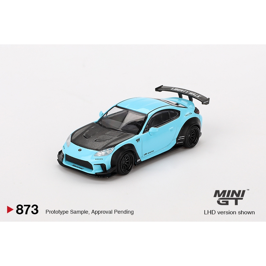 Mini GT 873 - Xe Hơi Mini GT Toyota GR86 LBWK - Baby Blue (Card new)