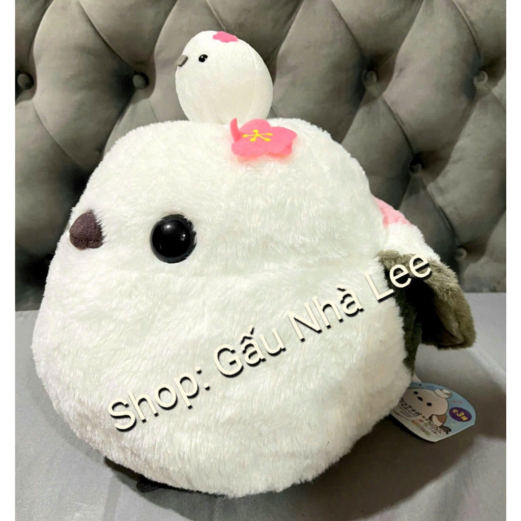 [ Nhật Bản ] [MS2090] Bé gấu bông Chim Shima Enaga - Amuse, size 35cm, lông mềm mịn, hàng mới, full 