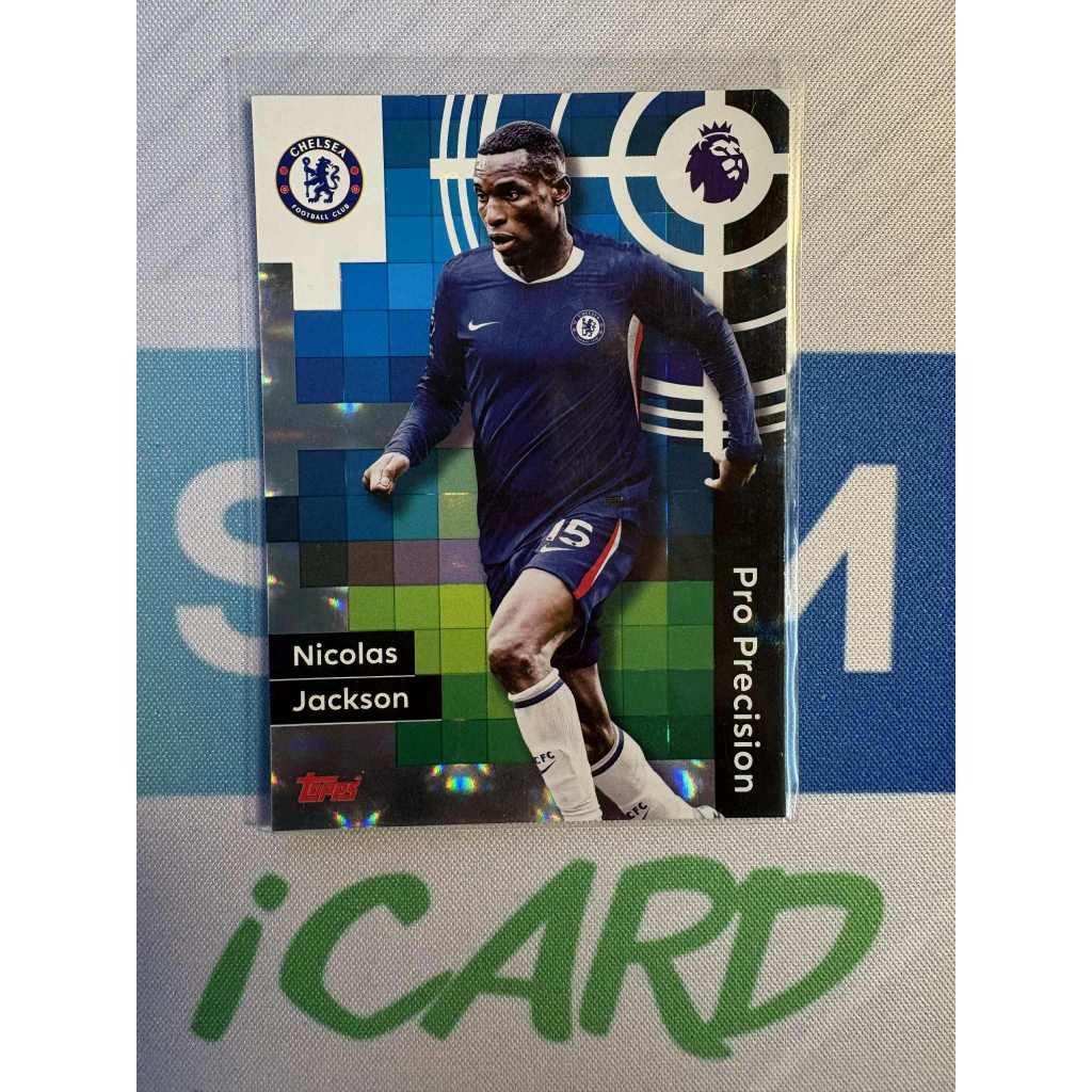 Thẻ bóng đá N118 Nicolas Jackson Chelsea FC Pro Precision Topps Premier League 2025/26