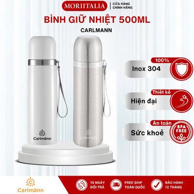 Bình Giữ Nhiệt Nóng Lạnh Carlmann BES-502-1 Vacuum Flask 500ml - Chính hãng Moriitalia