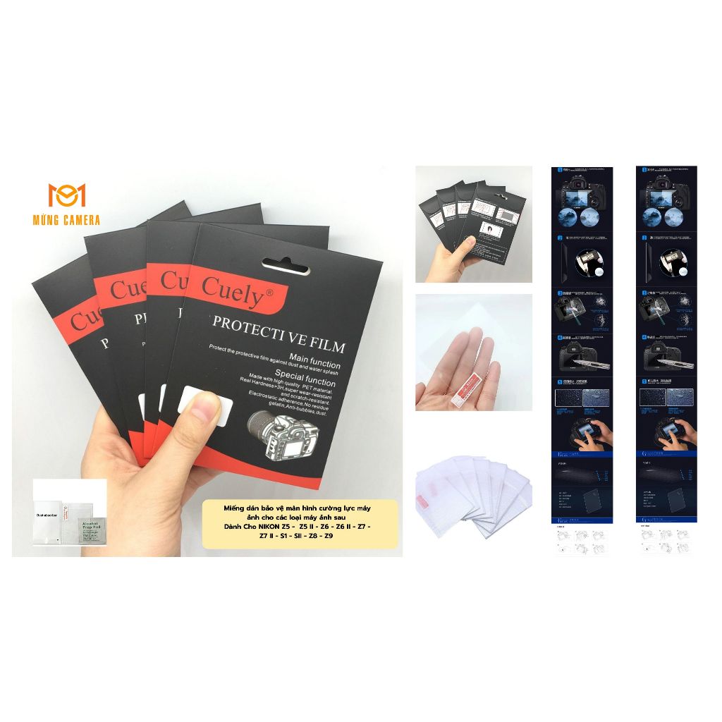 Miếng dán bảo vệ màn hình cường lực máy ảnh NIKON Z5 -  Z5 II - Z6 - Z6 II - Z7 - Z7 II
