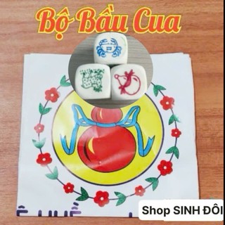 Bộ Cờ Bầu Cua Hột đá – Bàn giấy,  Xúc Xắc To, bộ cờ giải trí cùng gia đình và ban bè