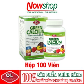 Canxi Hữu Cơ Green Calcium Olympian Labs Mỹ – 100V | D3 & K2 Hấp Thu Cao, Chắc Xương, Không Táo Bón