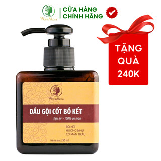Dầu gội cốt bồ kết sạch gàu, nuôi dưỡng tóc đen mượt wonmom 250ml