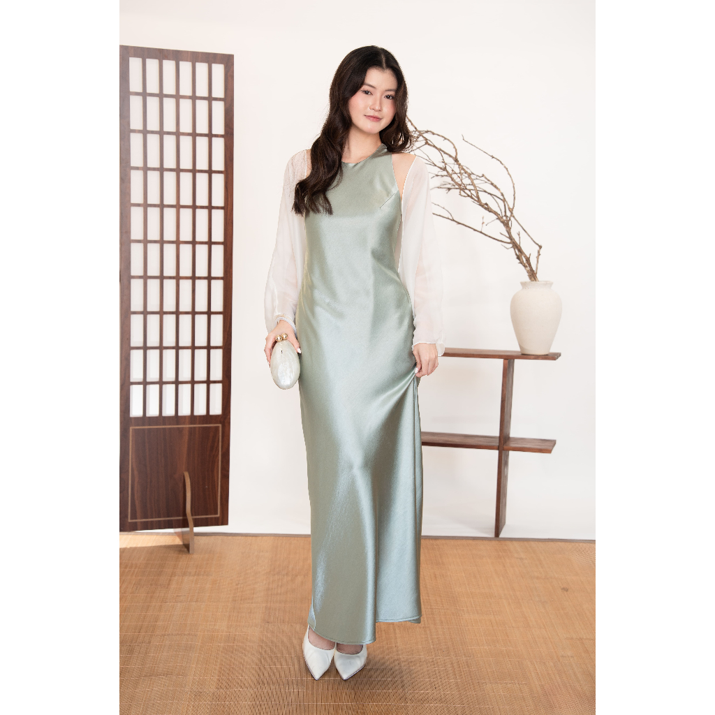 Áo khoác choàng tơ, phụ kiện phối đầm lụa La Boutique TA010-2512LAT | BigBuy360 - bigbuy360.vn