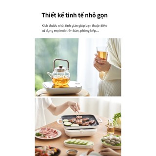 Bếp Hồng Ngoại LocknLock Mini 1300W EJI136IVY – Màu Ngà, Nhỏ Gọn, Tương Thích Mọi Loại Nồi