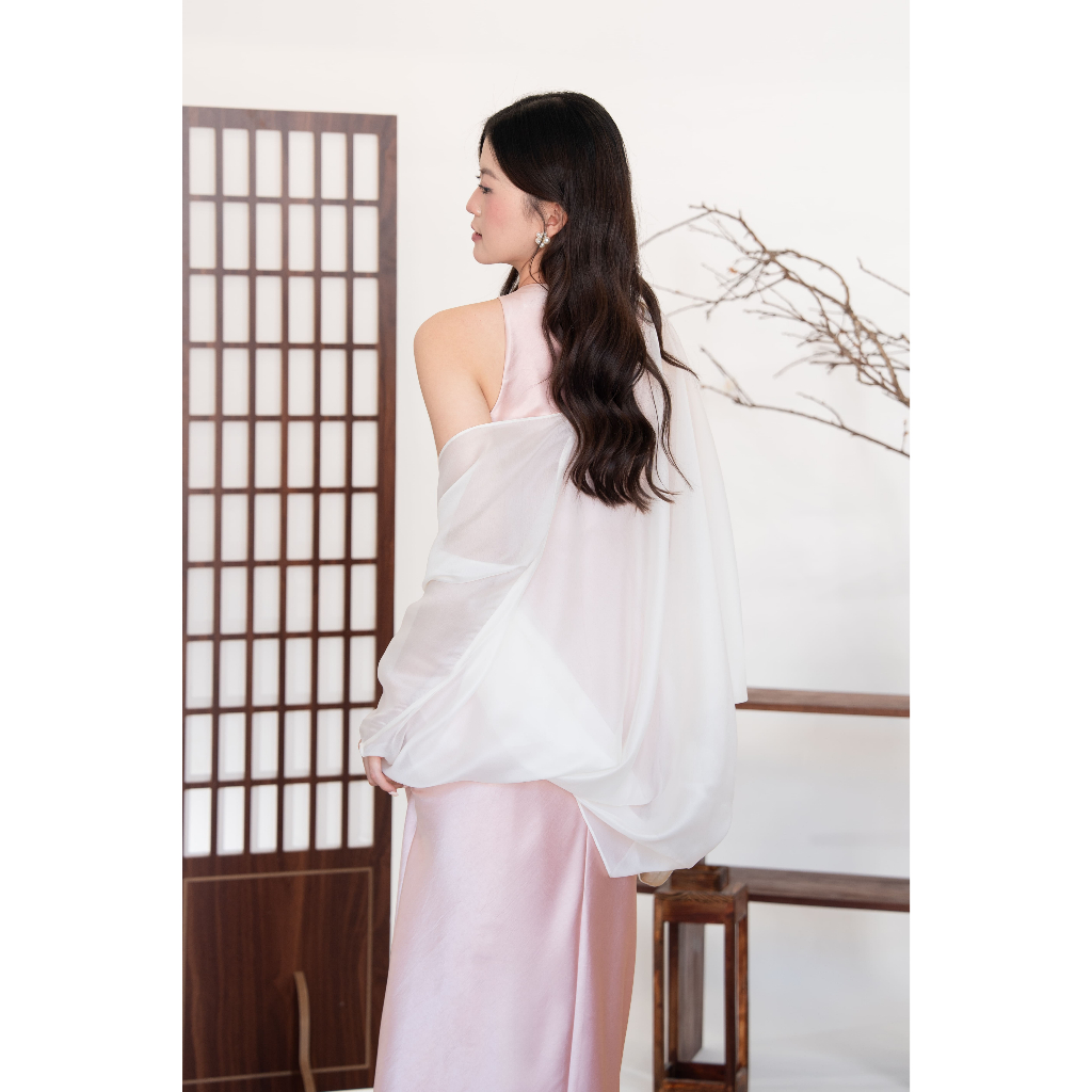 Áo khoác choàng tơ, phụ kiện phối đầm lụa La Boutique TA010-2512LAT | BigBuy360 - bigbuy360.vn