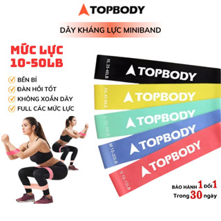 Dây kháng lực tập gym, miniband tập mông đùi TOPBODY