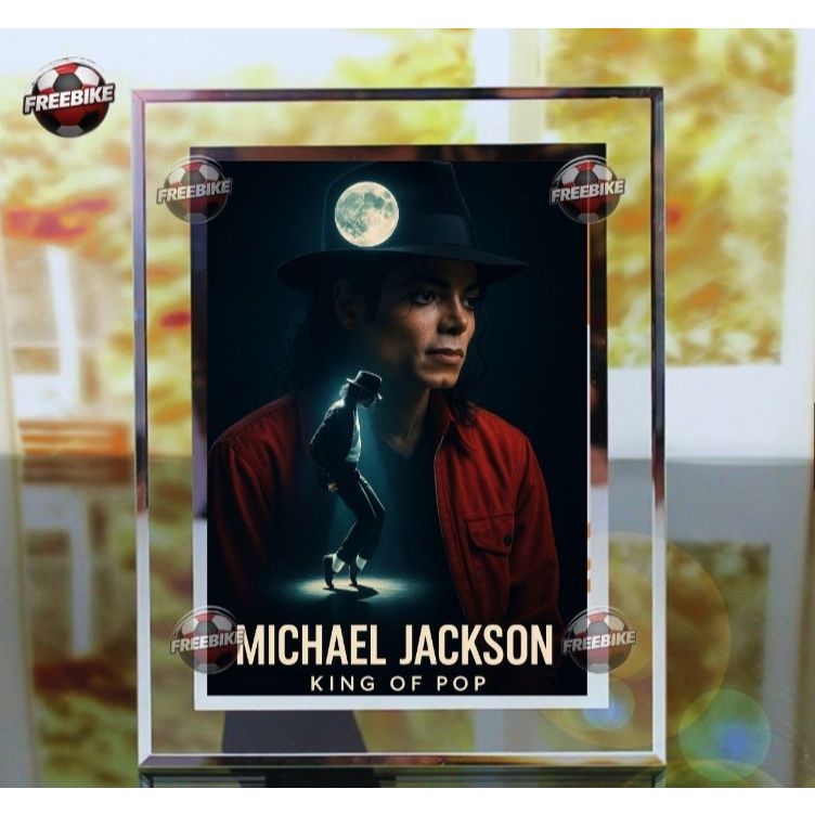 KHUNG POSTER MICHAEL JACKSON BẰNG KÍNH PHA LÊ CAO CẤP MẪU 1