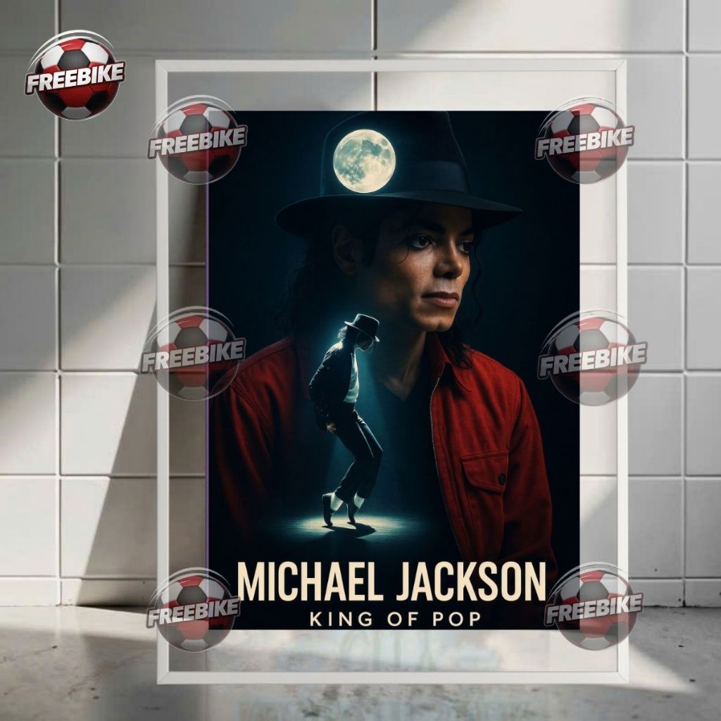KHUNG POSTER MICHAEL JACKSON BẰNG KÍNH PHA LÊ CAO CẤP MẪU 1