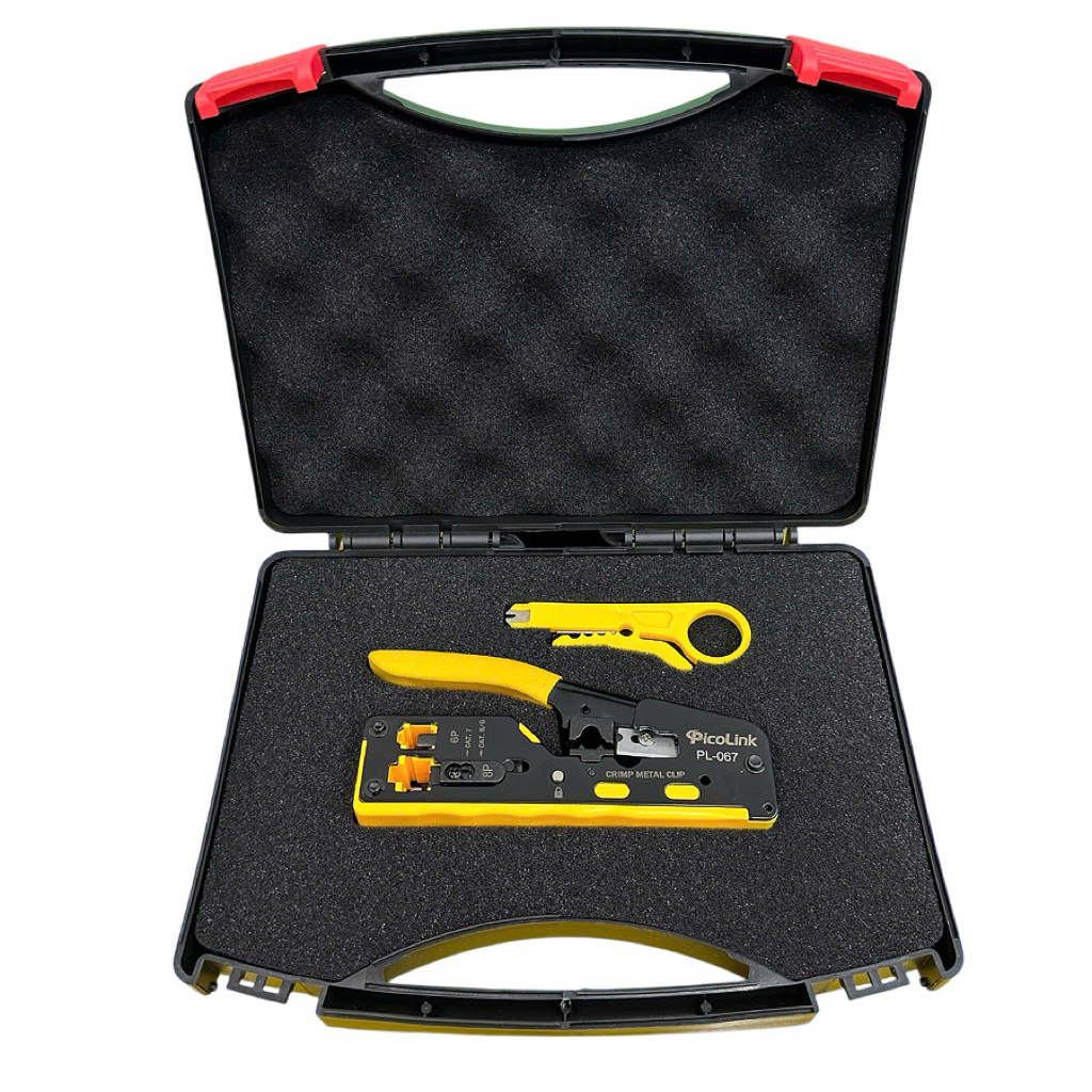 Kìm Bấm Mạng Đa Năng PicoLink PL-067 – Hỗ Trợ Cat3 Cat5 Cat6 Cat6A Cat7 Cat8 – Đầu RJ45 Xuyên Thấu