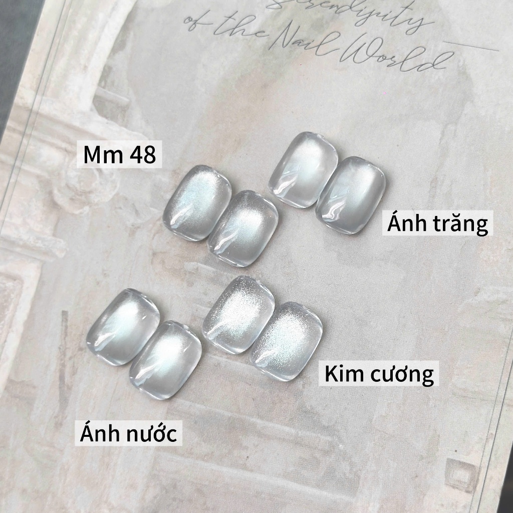 Sơn Mắt mèo bạc trắng chai lẻ 15ml, Mắt mèo nền trong (SƠN MỌI MÀU NỀN)