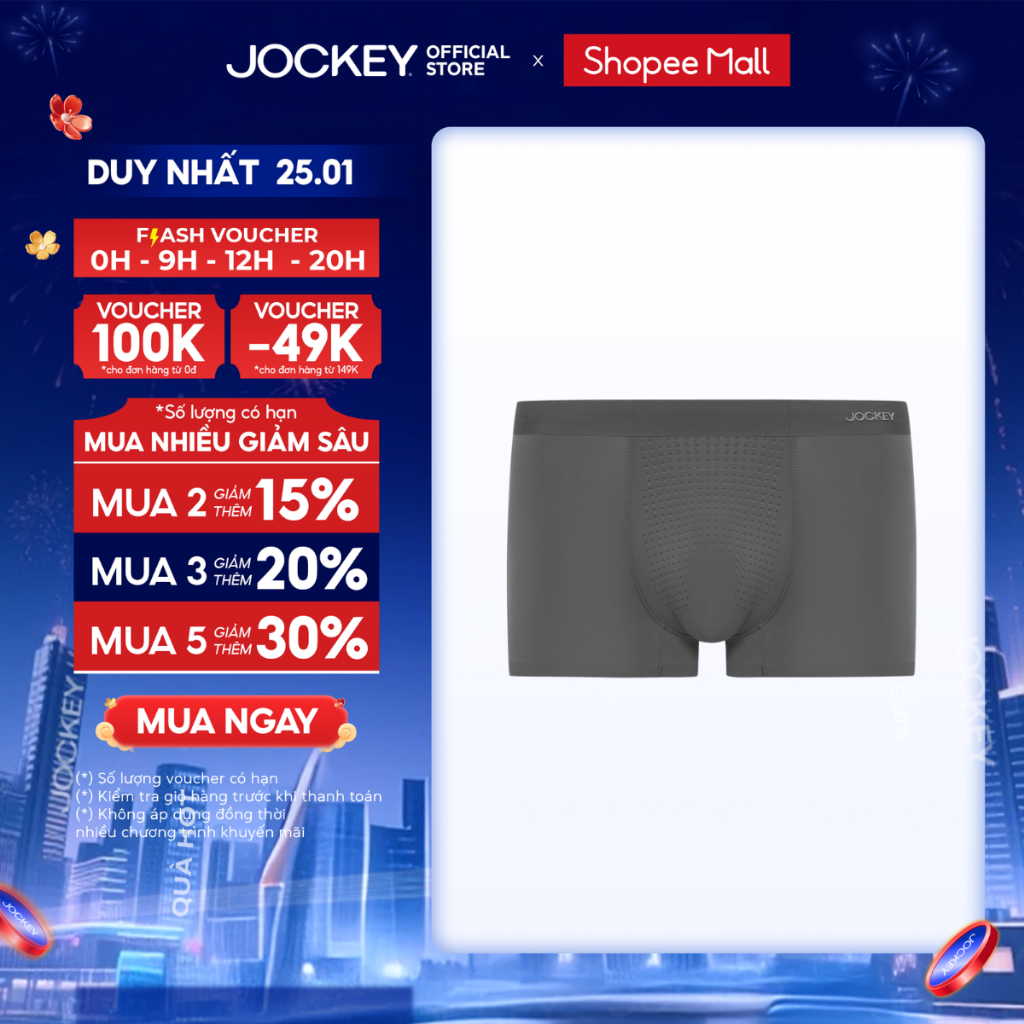 Quần lót Nam thun lạnh Jockey Trunk không đường may thoáng khí mặc êm cả ngày - J4049