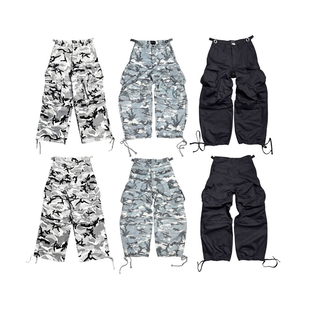 MBI | 2IN1 WASHED MILI PANTS/ madeby.illustration quần camo túi hộp ống rộng