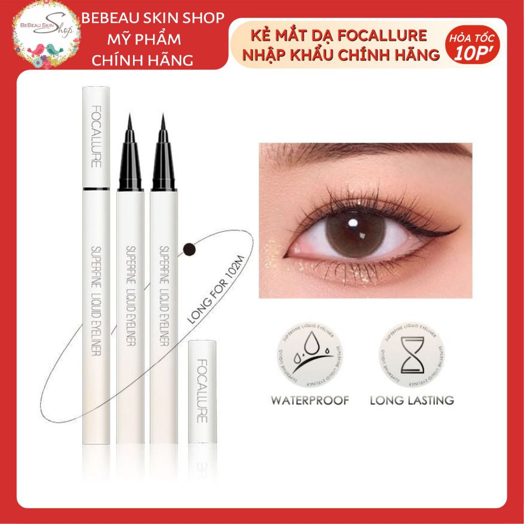 Bút Kẻ Mắt Nước Siêu Mảnh Focallure Superfine Liquid Eyeliner 0.5ml - Bebeau
