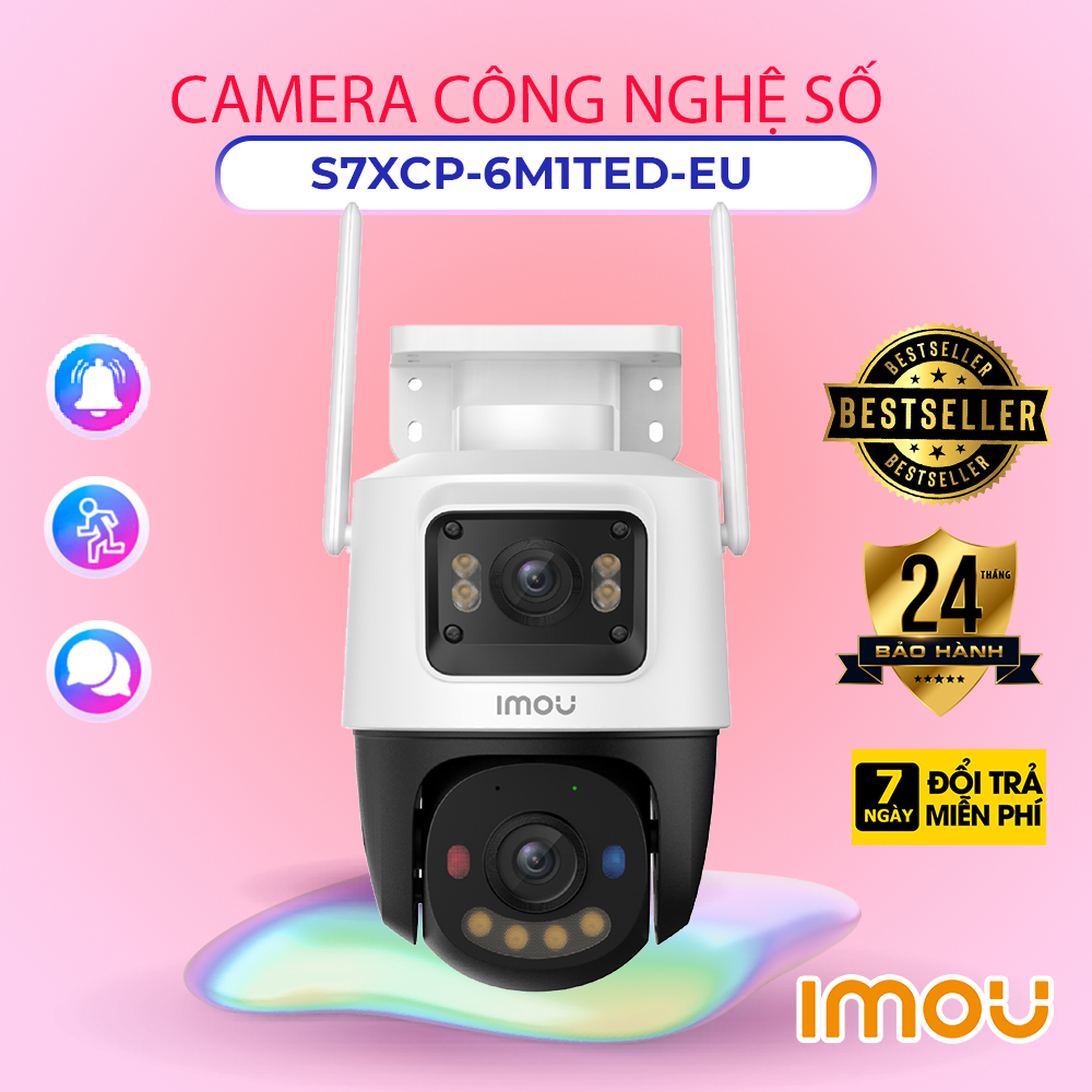 Camera 2 Mắt IMOU Cruiser Dual 2C IPC-S7XCP-6M1TED-EU 6MP Lắp Sim 4G | BH Chính Hãng 2 Năm
