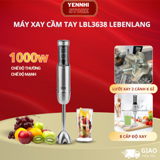 Máy Xay Cầm Tay Lebenlang LBL3638 Công Suất 1000w , 8 Cấp Độ Xay Linh Hoạt ,2 Chế Độ Xay Chế Biến Đa Dạng Loại Thực Phẩm