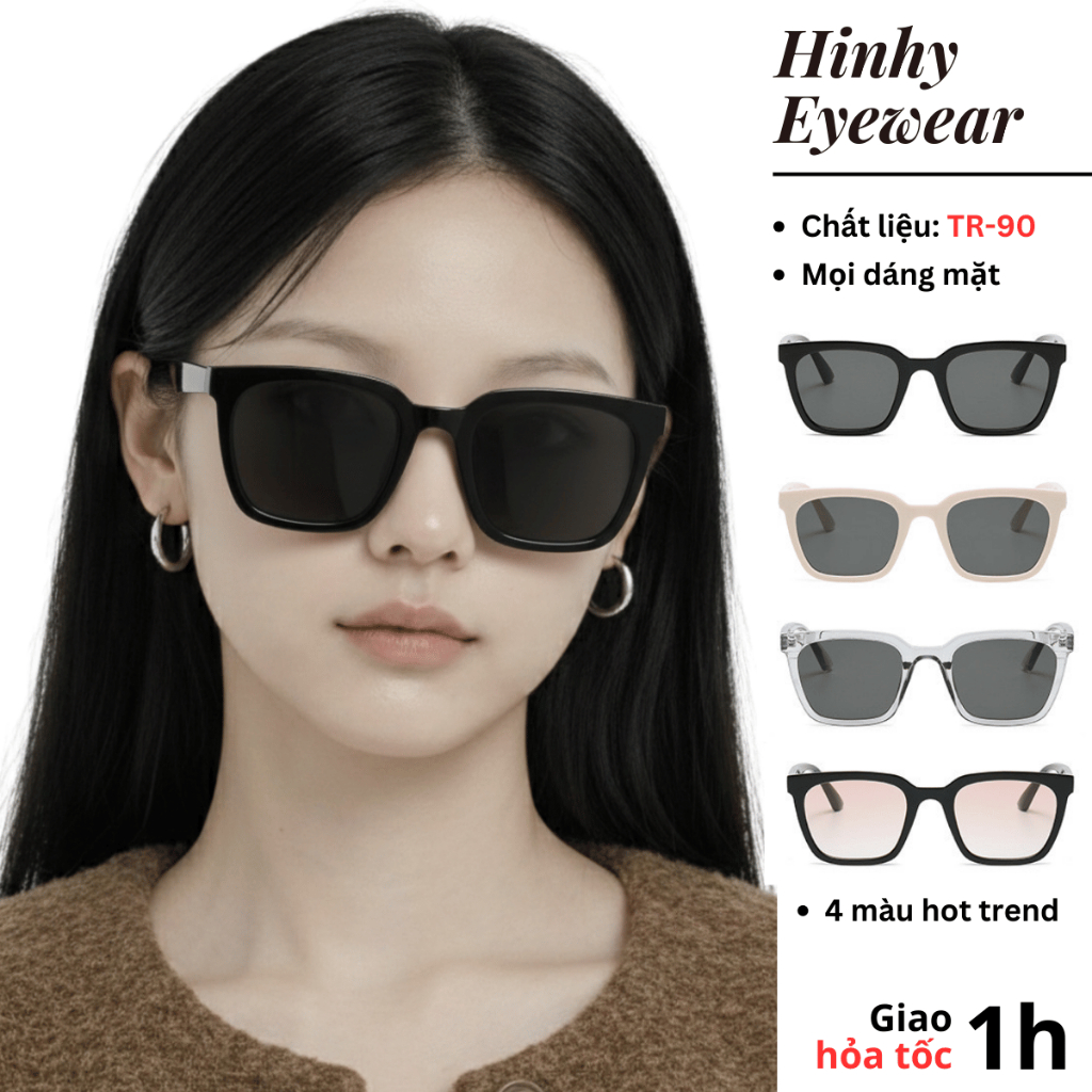 Kính Mát Nam Nữ LILIT Gọng Vuông Chống UV400 Thời Trang Hinhy Eyewear Sang Chảnh Dễ Đeo [Lilit-E]